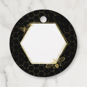 ハニービーブラック金ゴールド結婚名前をカスタムする フェイバータグ (裏面)