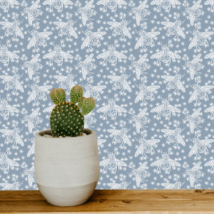 ハニービーブルーとホワイト 壁紙