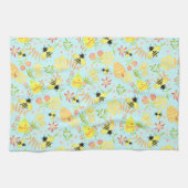 ハニービーブルー キッチンタオル (横)