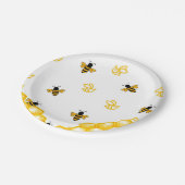 ハニービーベアベビーシャワーかわいい紙プレート ペーパープレート (アングル)