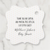 ハニービーベアーサンキューメッセージカード フェイバータグ (裏面)