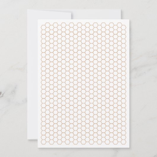 ハニービーベビーシャワーサンキューカード 招待状 (裏面)