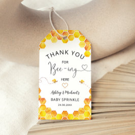 ハニービーベビーシャワーメッセージカード ギフトタグ