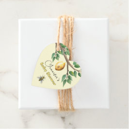 ハニービーベビーシャワーメッセージカード フェイバータグ