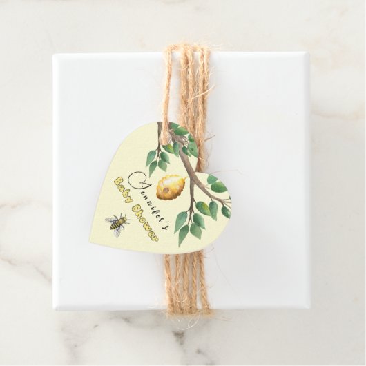 ハニービーベビーシャワーメッセージカード フェイバータグ (インサイチュ)