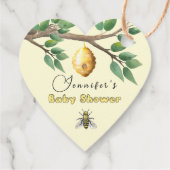 ハニービーベビーシャワーメッセージカード フェイバータグ (裏面)