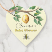 ハニービーベビーシャワーメッセージカード フェイバータグ (正面)