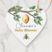 ハニービーベビーシャワーメッセージカード フェイバータグ (裏面)