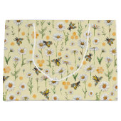 ハニービーベビーシャワー抱き枕 | （昆虫）マルハナバチパターン ラージペーパーバッグ (正面)