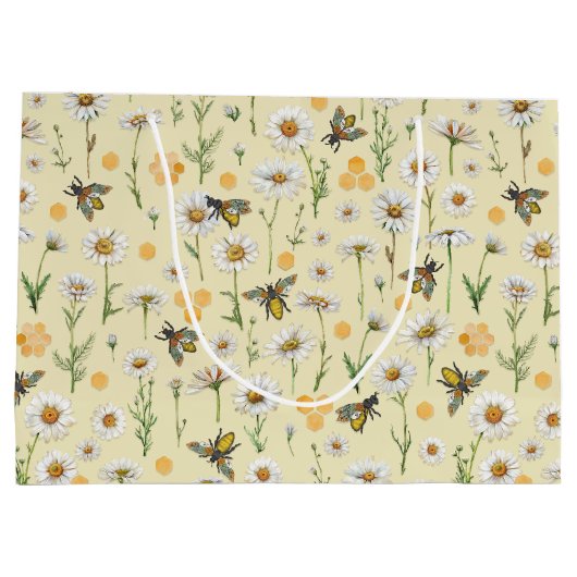 ハニービーベビーシャワー抱き枕 | (昆虫)マルハナバチパターン ラージペーパーバッグ (裏面)