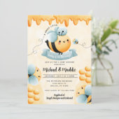 ハニービーベビーシャワー招待状 招待状 (スタンド正面)