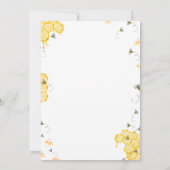 ハニービーベビーシャワー5x7招待状 招待状 (裏面)