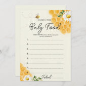 ハニービーベビーフードゲームカード 招待状 (正面/裏面)