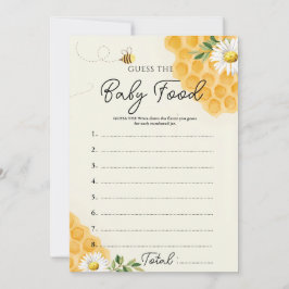 ハニービーベビーフードゲームカード 招待状