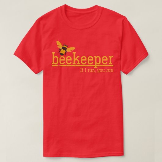 ハニービーホビーおもしろいキーパー Tシャツ (デザイン正面)