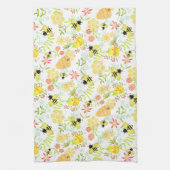 ハニービーホワイト キッチンタオル (縦)