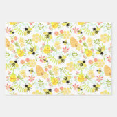 ハニービーホワイト ラッピングペーパーシート (正面2)