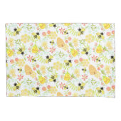 ハニービーホワイト 枕カバー (正面)