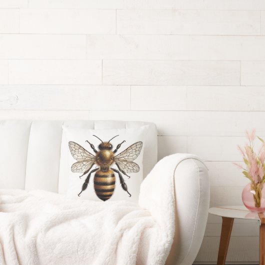 ハニービーボタニカル自然インスパイアアート クッション (ソファ)