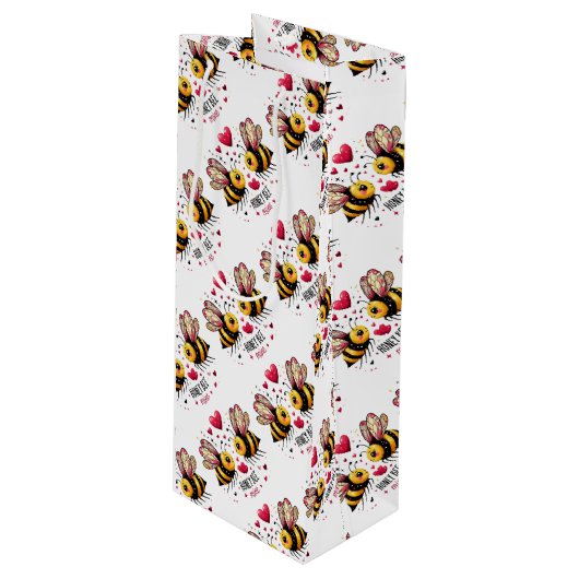 ハニービーマイニングハニービーバレンタイン ワインギフトバッグ (正面アングル)