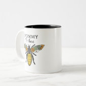 ハニービーママへビー赤ちゃんシャワーコーヒーマグ | ブー ツートーンマグカップ (正面左)