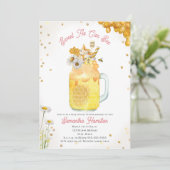 ハニービーミルクシェイクフローラガールベビーシャワー 招待状 (スタンド正面)