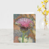 ハニービーモザイクアートワーク小さなグリーティングカード カード (黄色い花)