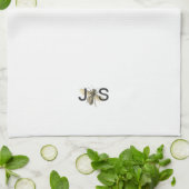 ハニービーモノグラムのキッチンタオル キッチンタオル (折り畳み)