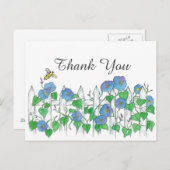ハニービーモーニンググローリーフラワーサンキュー ポストカード (正面/裏面)