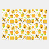 ハニービーラッピング紙セット3 ラッピングペーパーシート (正面2)