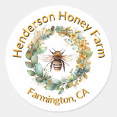 ハニービーリースハニービジネスプロモーション ラウンドシール (正面)