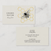 ハニービーロゴビーキーパー養蜂場 名刺 (正面/裏面)