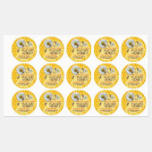 ハニービーワイルドフラワーハニーアピールジャーの蓋 ラベル (シート)