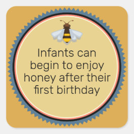 ハニービー乳児警告ズ スクエアシール