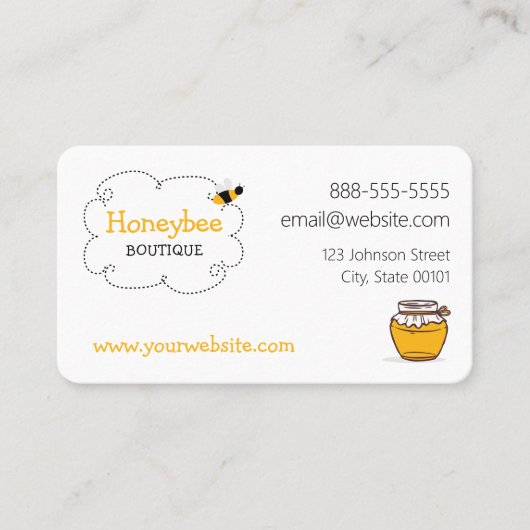 ハニービー名刺 名刺 (正面)