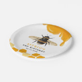 ハニービー子供の誕生日パーティー ペーパープレート (アングル)