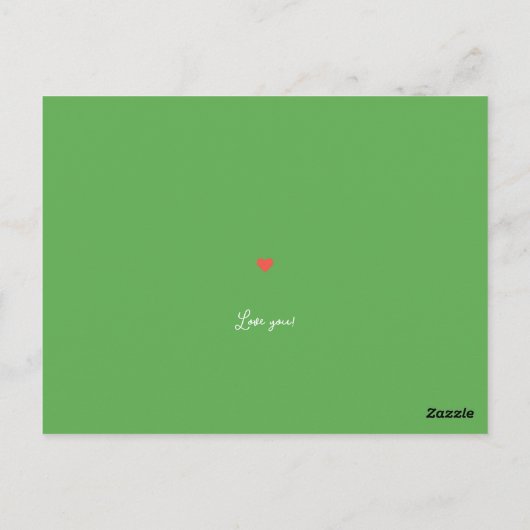 ハニービー峰おもしろいバレンタインデーのカード ポストカード (裏面)