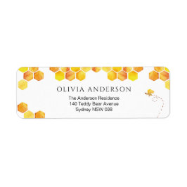 ハニービー差出人住所ラベル ラベル