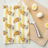 ハニービー格言模様 キッチンタオル (四つ折り)