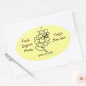 ハニービー楕円形ラベルシール 楕円形シール (封筒)