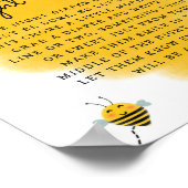 ハニービー深夜おむつ赤ちゃんシャワーサイン ポスター (角)