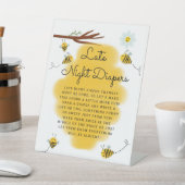 ハニービー深夜おむつ赤ちゃんシャワーテーブル 台座サイン (インサイチュ)