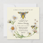 ハニービー甘い小さなハニーベビーシャワー 招待状 (正面)