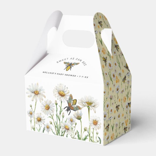 ハニービー甘い缶詰の赤ちゃんシャワーお願い フェイバーボックス (裏面サイド)