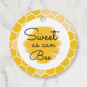 ハニービー甘い缶詰の赤ちゃんシャワー フェイバータグ (裏面)