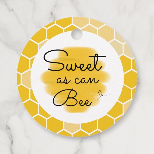 ハニービー甘い缶詰の赤ちゃんシャワー フェイバータグ (裏面)