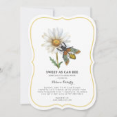 ハニービー甘いAs缶赤ちゃんシャワー招待状 (正面)