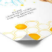 ハニービー男の子女の子ベビーシャワーおむつくじ ポスター (角)