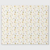 ハニービー男女兼用赤ちゃんシャワー ラッピングペーパー (フラット)