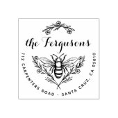 ハニービー素朴スクリプトファミリー名差出人住所 ラバースタンプ (インプリント)